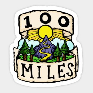 100 Miles Sticker